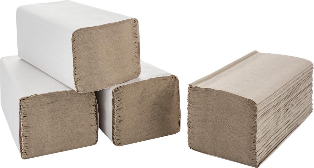 Produktbild Falthandtücher natur Recyclingpapier 250 x 230 mm Pack mit 250 Stück