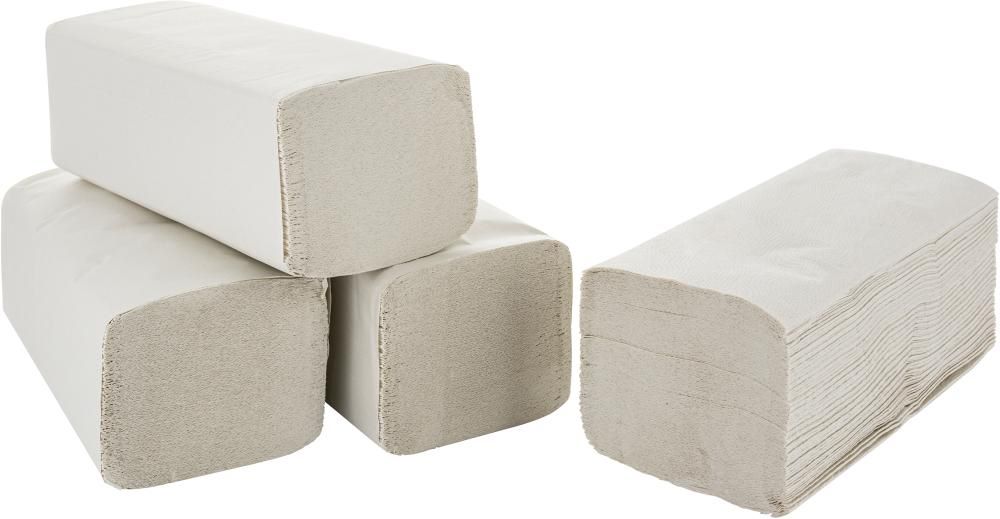 Produktbild Falthandtücher naturweiß Recyclingpapier 250 x 220 mm Pack mit 160 Stück