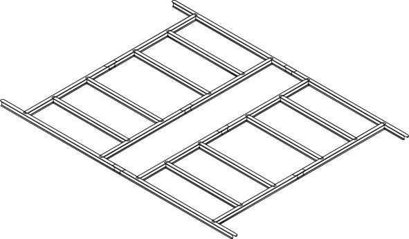 Produktbild Fundament zu Gerätehaus mit Satteldach 238 x 301 x 214 cm