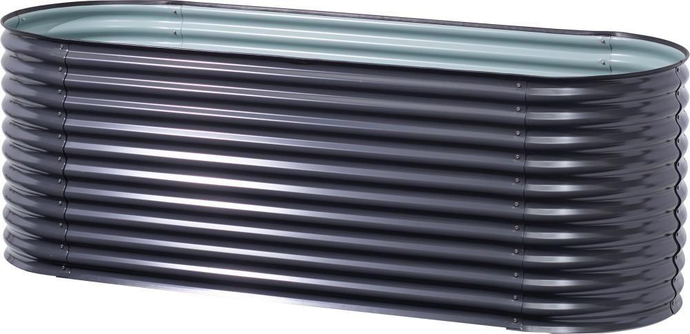 Produktbild Hochbeet Silo oval 240 x 80 x 82 cm anthrazit