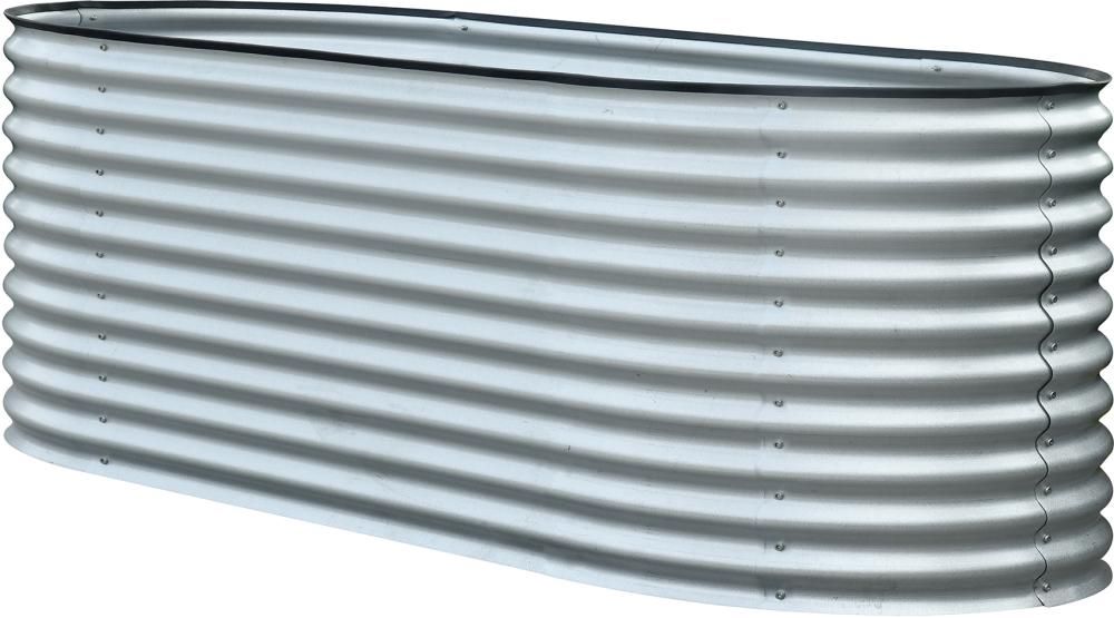Produktbild Hochbeet Silo oval 240 x 80 x 82 cm Zink aluminiumbeschichtet