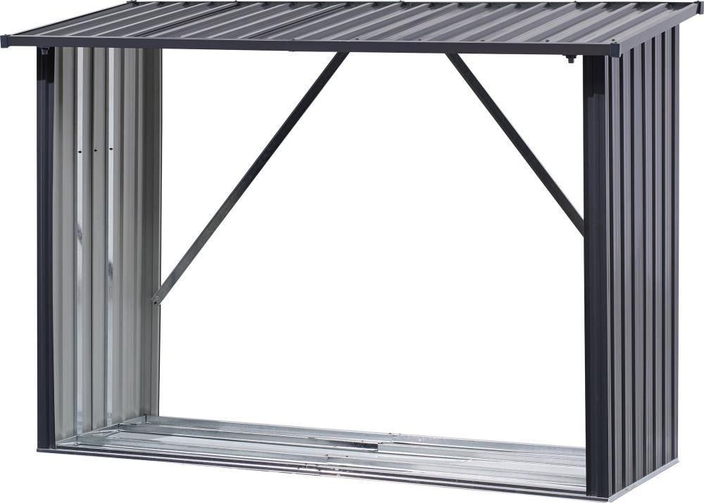 Produktbild Kaminholzregal XL 205 x 75 x 142/154 cm verzinkt und lackiert