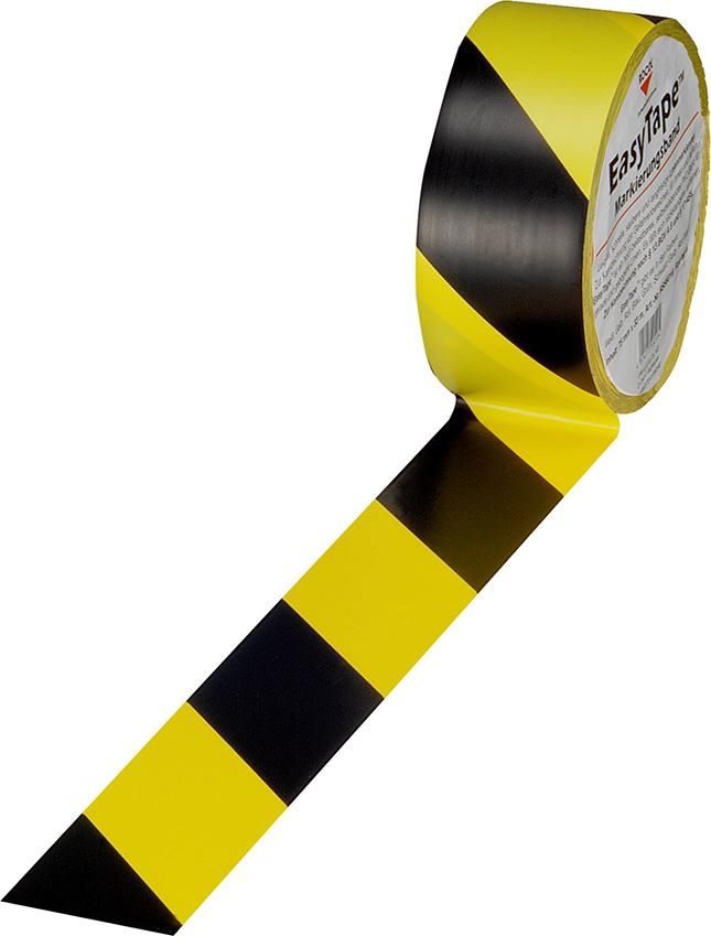 Produktbild Markierungsband Easy Tape schwarz gelb 50 mm Rolle mit 33 Meter