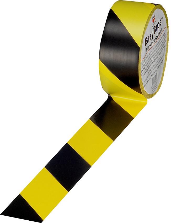 Produktbild Markierungsband Easy Tape schwarz gelb 75 mm Rolle mit 33 Meter