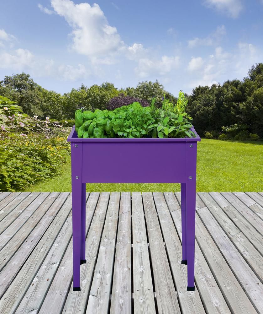 Produktbild Metall Hochbeet Größe 1 lila glänzend 60 x 30 x 80 cm bild 2