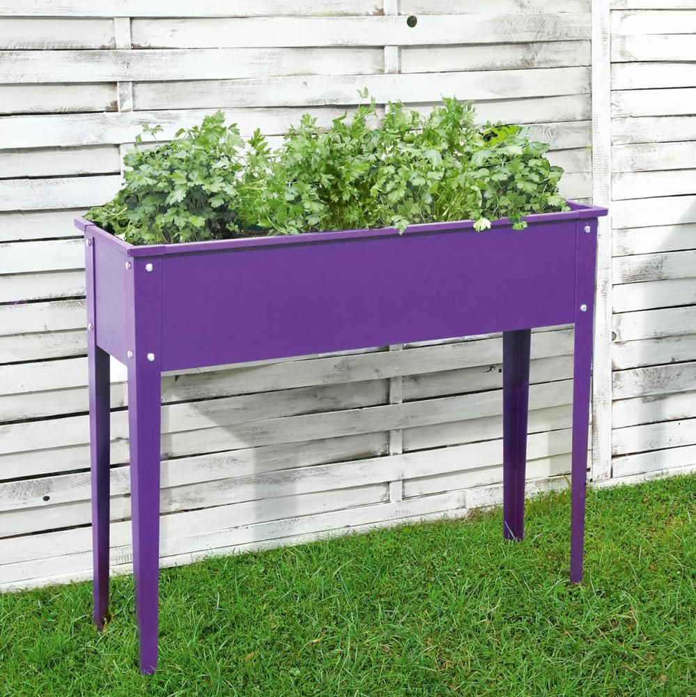 Produktbild Metall Hochbeet Größe 2 100 x 30 x 80 cm grün matt bild 2