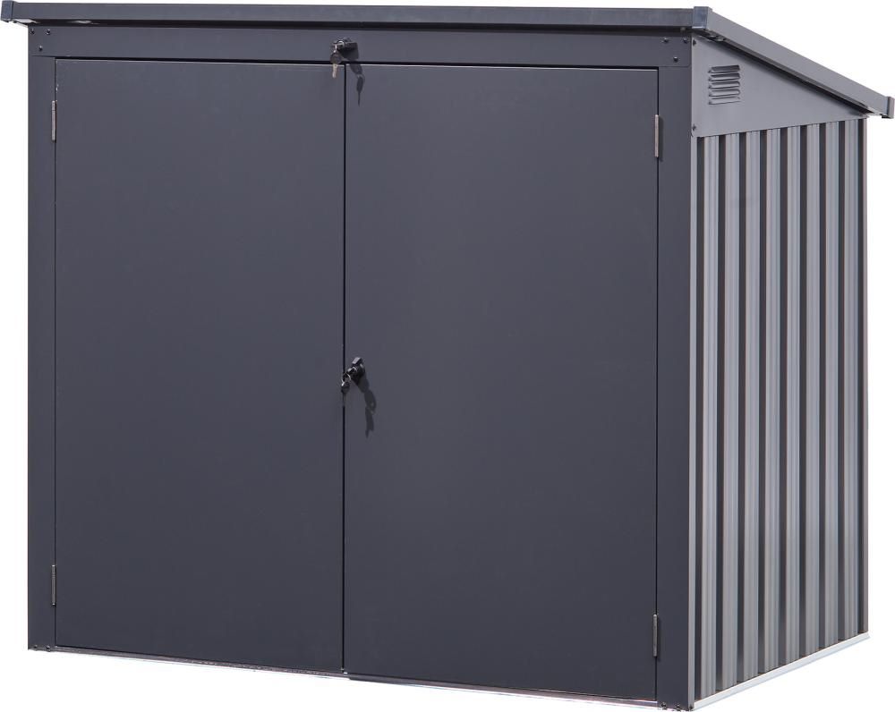 Produktbild Mülleimer Garage für 2 Mülltonnen 158 x 101 x 113/134 cm