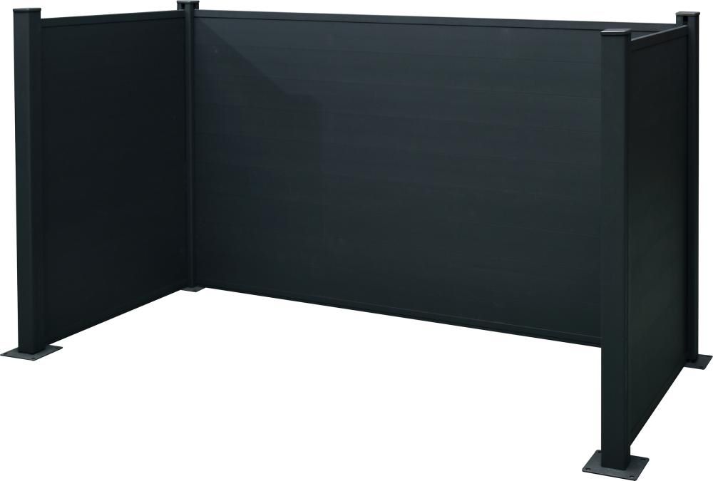 Produktbild Mülltonnen Einfassung Aluminium 3 x 240 Liter 213 x 115 x 122 cm