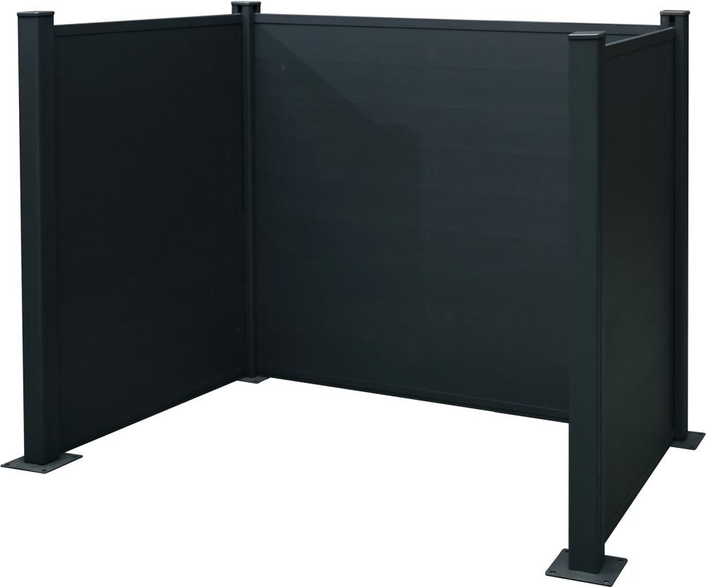 Produktbild Mülltonnen Einfassung Aluminium 2 x 240 Liter 150 x 115 x 122 cm