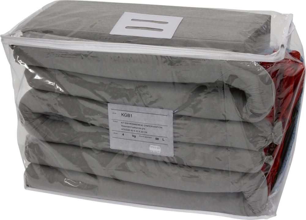 Produktbild Notfallset Tasche grau Aufnahme 50 Liter PP Bindevlies hohe Aufnahmekapazität