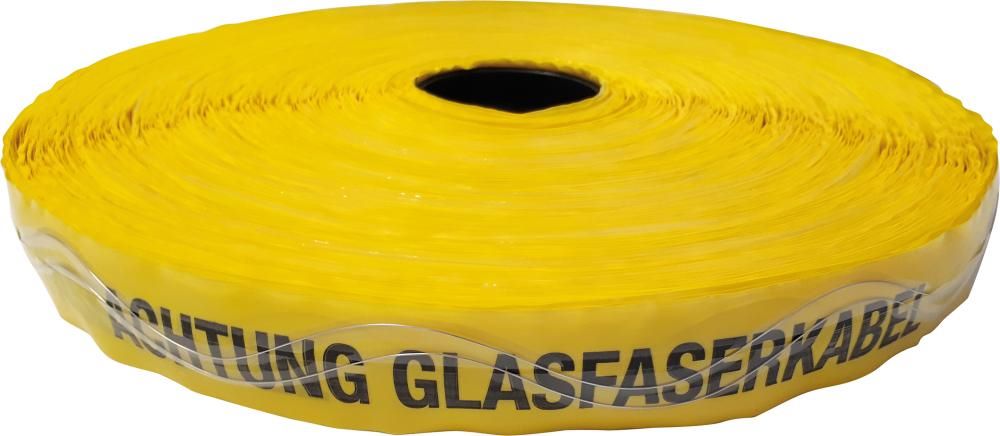 Produktbild Ortungsband 250 m Achtung Glasfaserkabel gelb