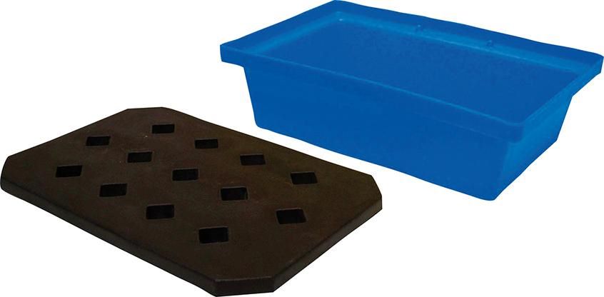 Produktbild Auffangwanne ST20 für Kleingebinde 22 Liter 59,5 x 39,5 x 17 cm mit Rost bild 2