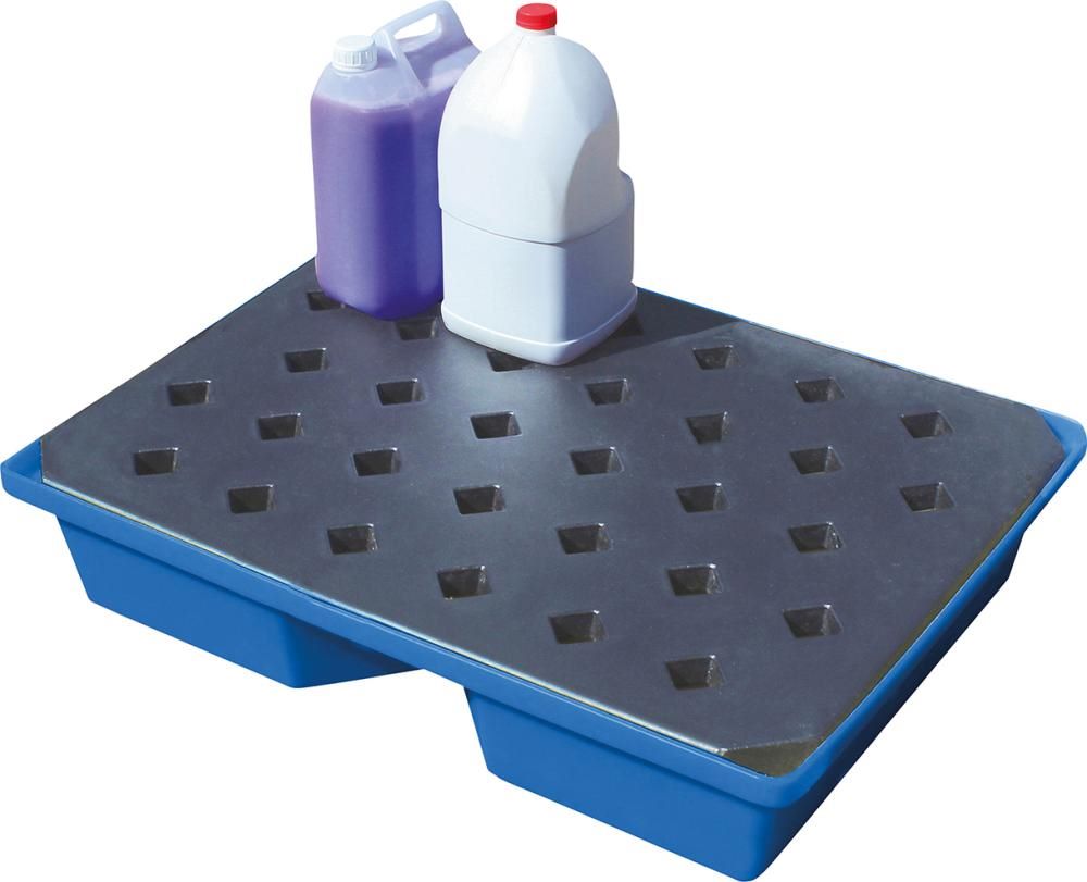 Produktbild Auffangwanne ST40 für Kleingebinde 43 Liter 80 x 60,5 x 17 cm mit Rost bild 2