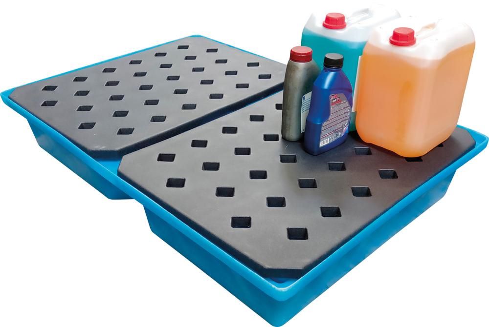 Produktbild Auffangwanne ST100 für Kleingebinde 104 Liter 119,5 x 79,5 x 18,5 cm mit Rost bild 3