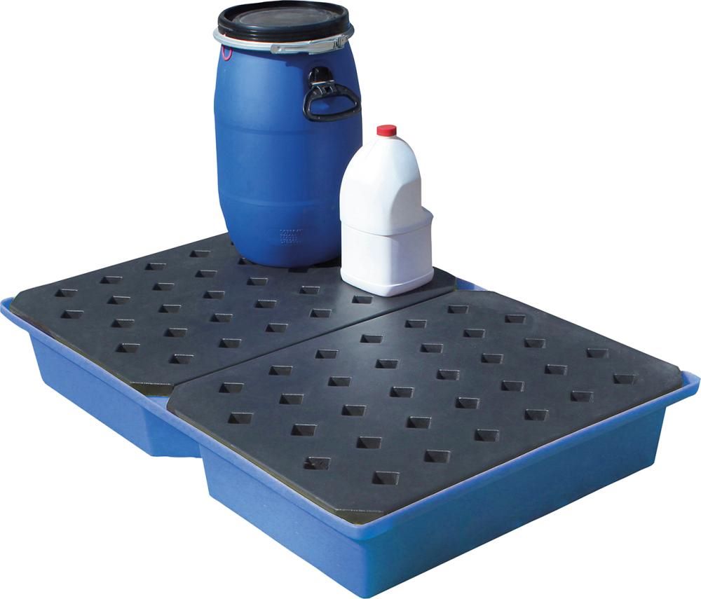 Produktbild Auffangwanne ST100 für Kleingebinde 104 Liter 119,5 x 79,5 x 18,5 cm mit Rost bild 4