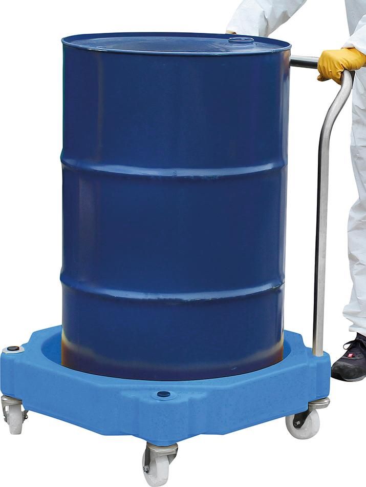 Produktbild Fasstrolley PE für 205 Liter Fässer mit Stahlhandgriff