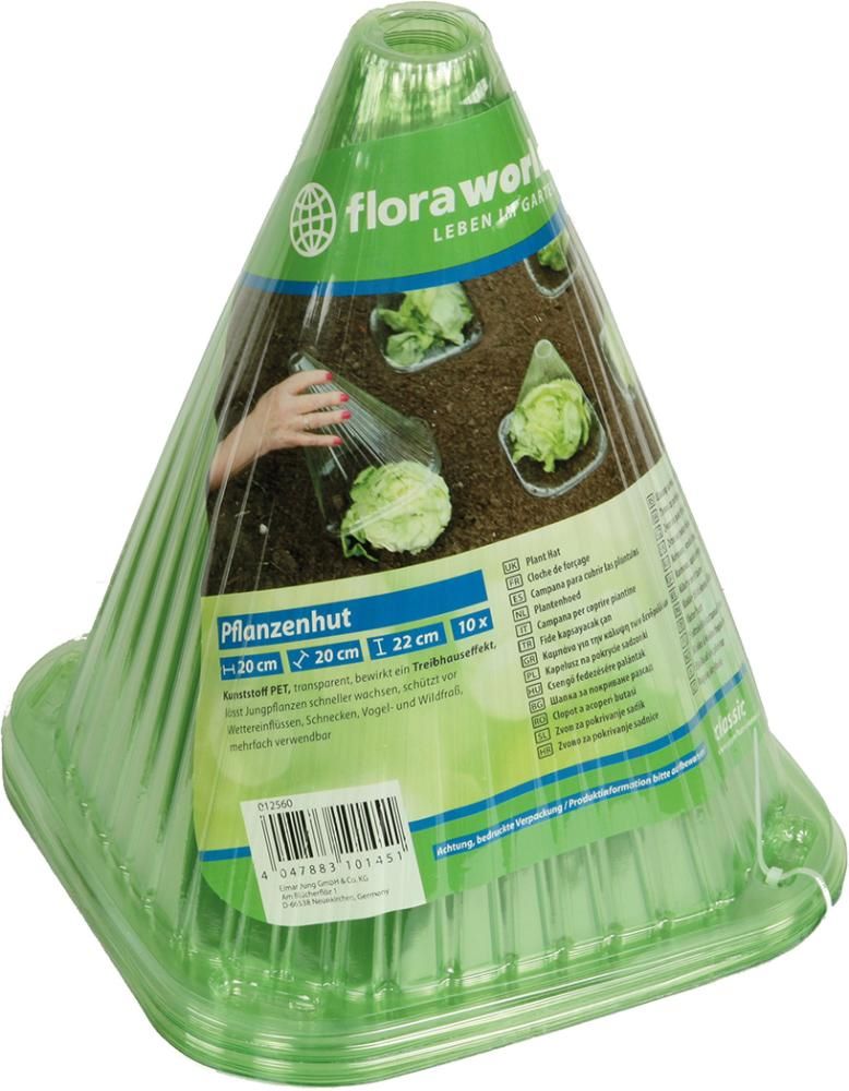 Produktbild Floraworld Pflanzenhut 10 er Set Kunststoff grün