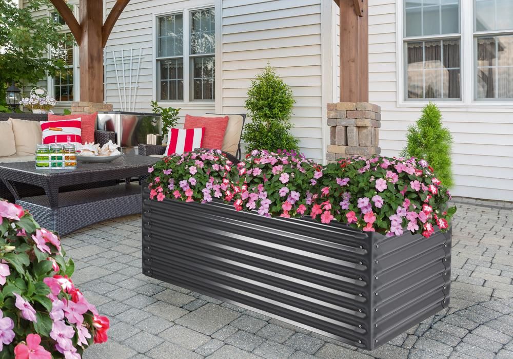 Produktbild Pflanzkasten rechteckig 150 x 60 x 60 cm anthrazit lackiert bild 2
