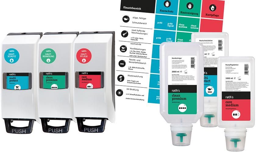 Produktbild Premium Starter Set Hautschutz Hautreinigung und Hautpflege mit Spender