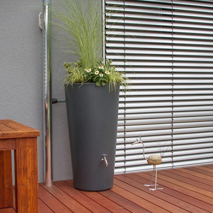 Produktbild Regenwassertank Rainbowl Flower 150 Liter anthrazit