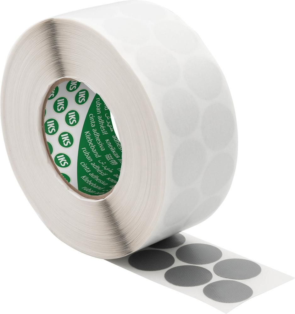 Produktbild Geweberonden grau zur Befestigung von Laufzettel Rolle mit 3125 Stück