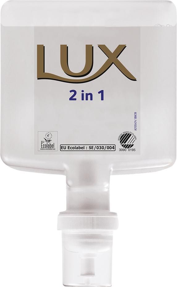 Produktbild Waschlotion und Shampoo Soft Care Lux 2 in 1 Kartusche mit 1,3 Liter