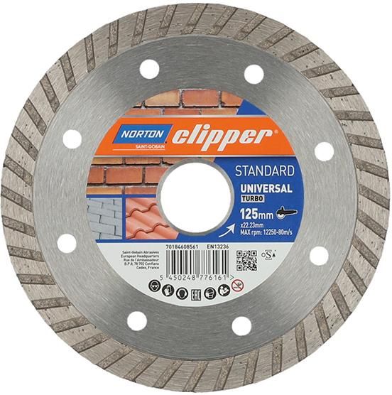 Produktbild Norton Clipper Diamantscheibe Standard Universal Turbo Durchmesser 125 mm