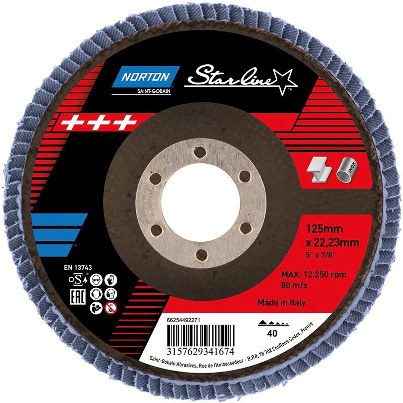 Produktbild Norton Clipper Fächerscheibe Starline 125 mm P 40