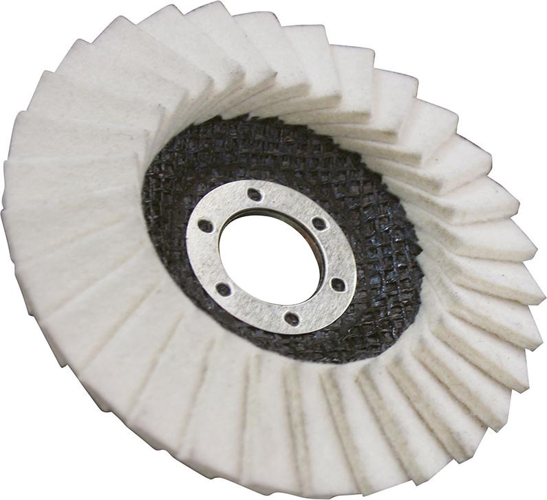 Produktbild Norton Clipper Filz Polier Fächerscheibe schräg 125 mm