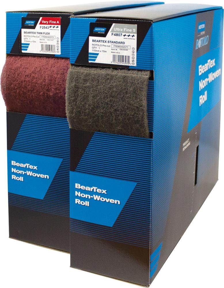 Produktbild Norton Clipper Schleifvliesrolle perforiert Thinflex Ultrafein 115 mm x 10 Meter