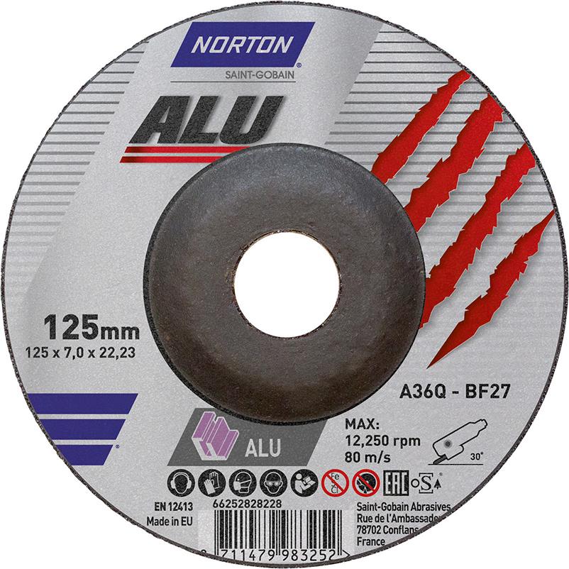 Produktbild Norton Clipper Schruppscheibe Alu gekröpft 125x7,0 mm