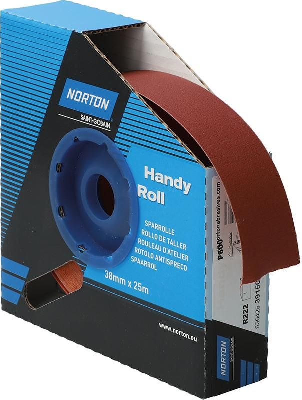 Produktbild Norton Clipper Schleifgewebe Sparrolle R222 38 mm x 25 Meter P 600