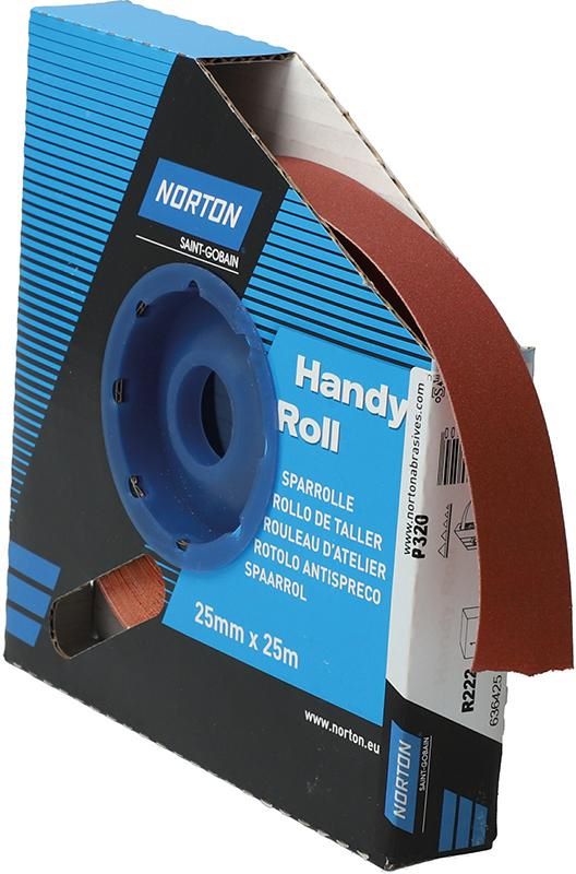 Produktbild Norton Clipper Schleifgewebe Sparrolle R222 25 mm x 25 Meter P 320