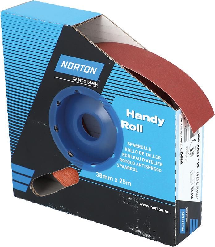 Produktbild Norton Clipper Schleifgewebe Sparrolle R222 38 mm x 25 Meter P 320