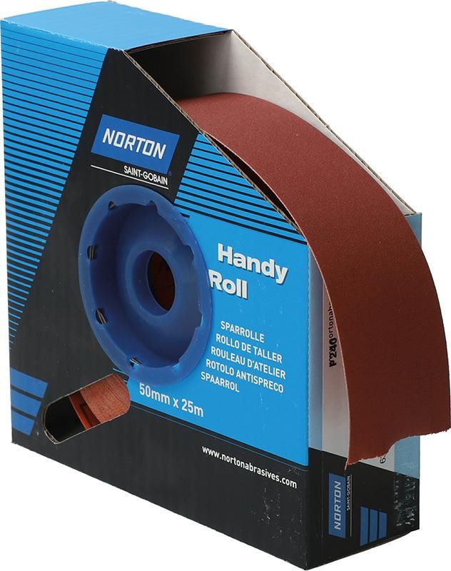 Produktbild Norton Clipper Schleifgewebe Sparrolle R222 50 mm x 25 Meter P 240