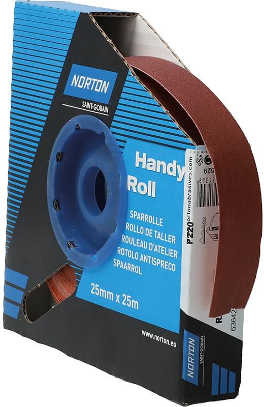 Produktbild Norton Clipper Schleifgewebe Sparrolle R222 25 mm x 25 Meter P 220