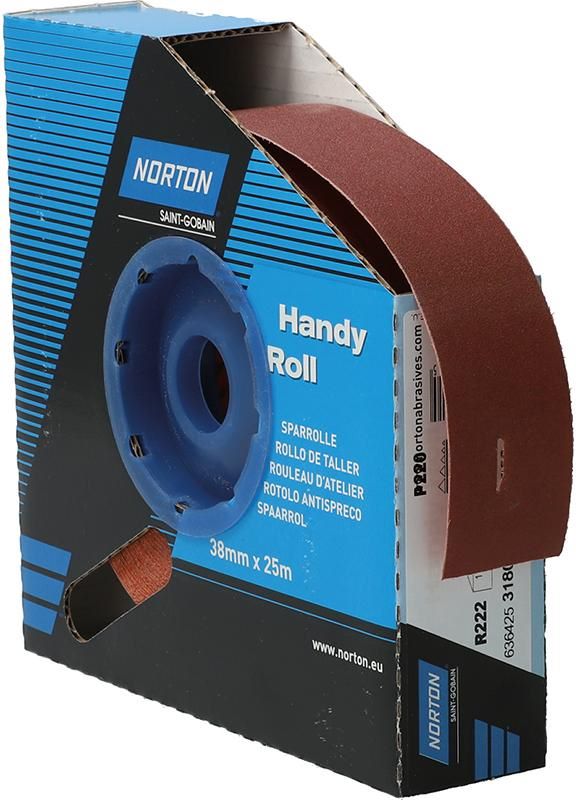Produktbild Norton Clipper Schleifgewebe Sparrolle R222 38 mm x 25 Meter P 220