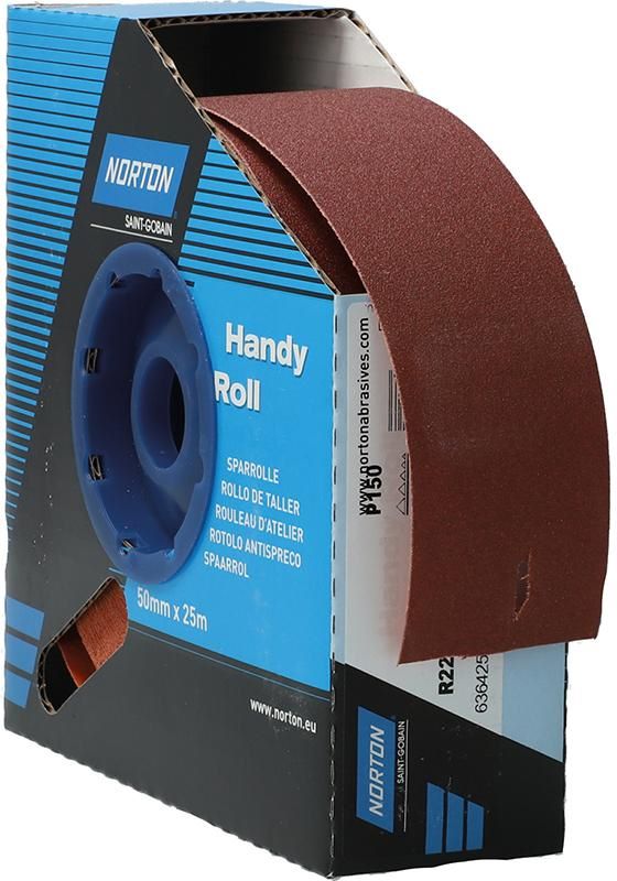 Produktbild Norton Clipper Schleifgewebe Sparrolle R222 50 mm x 25 Meter P 150