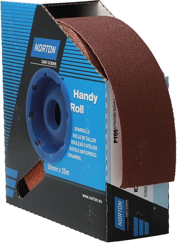 Produktbild Norton Clipper Schleifgewebe Sparrolle R222 50 mm x 25 Meter P 100