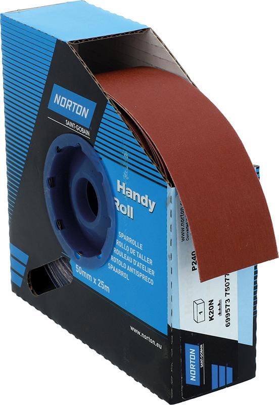 Produktbild Norton Clipper Schleifgewebe Sparrolle K20N 50 mm x 25 Meter P 240