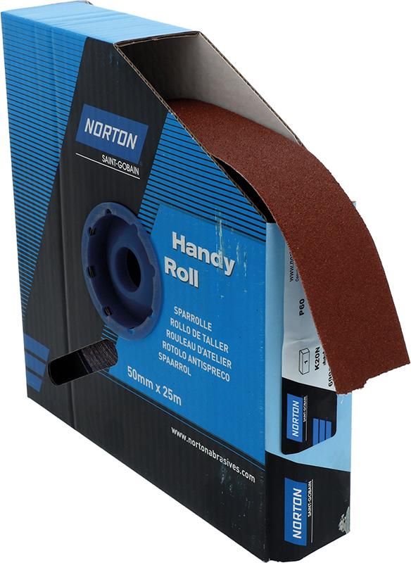 Produktbild Norton Clipper Schleifgewebe Sparrolle K20N 50 mm x 25 Meter P 60