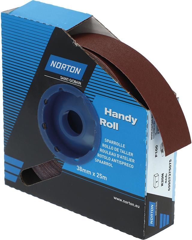 Produktbild Norton Clipper Schleifgewebe Sparrolle K20N 38 mm x 25 Meter P 100