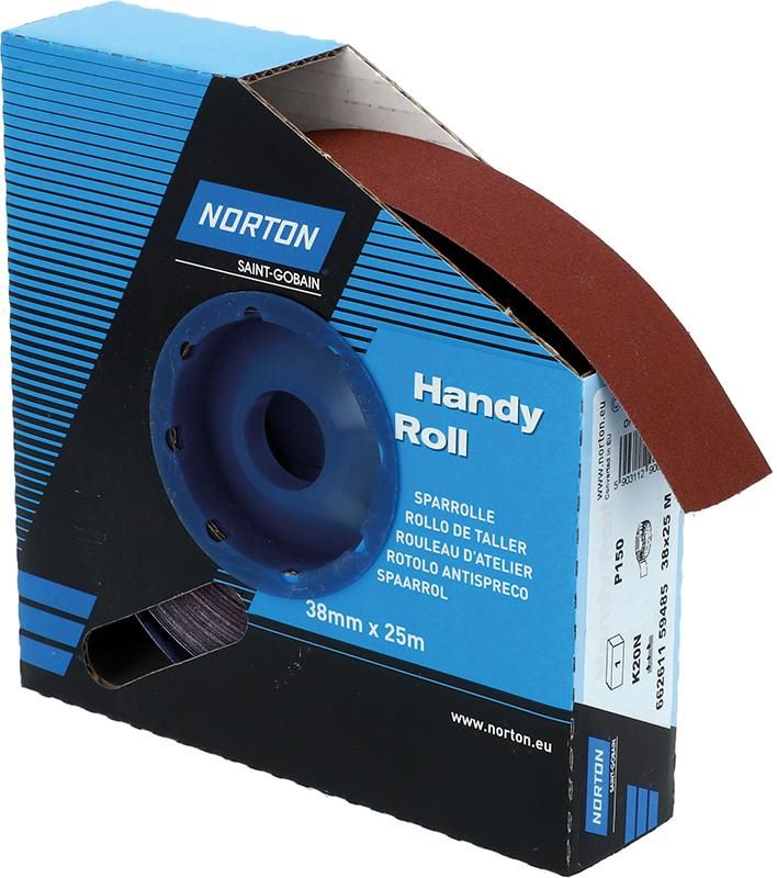 Produktbild Norton Clipper Schleifgewebe Sparrolle K20N 38 mm x 25 Meter P 150