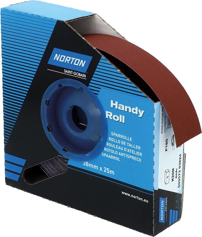 Produktbild Norton Clipper Schleifgewebe Sparrolle K20N 38 mm x 25 Meter P 180