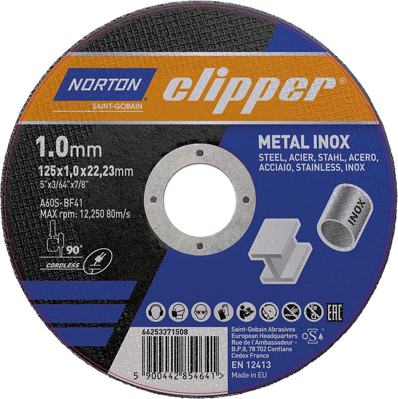 Produktbild Norton Clipper Trennscheibe Metall Inox A60S 125x1,0x22,23 mm
