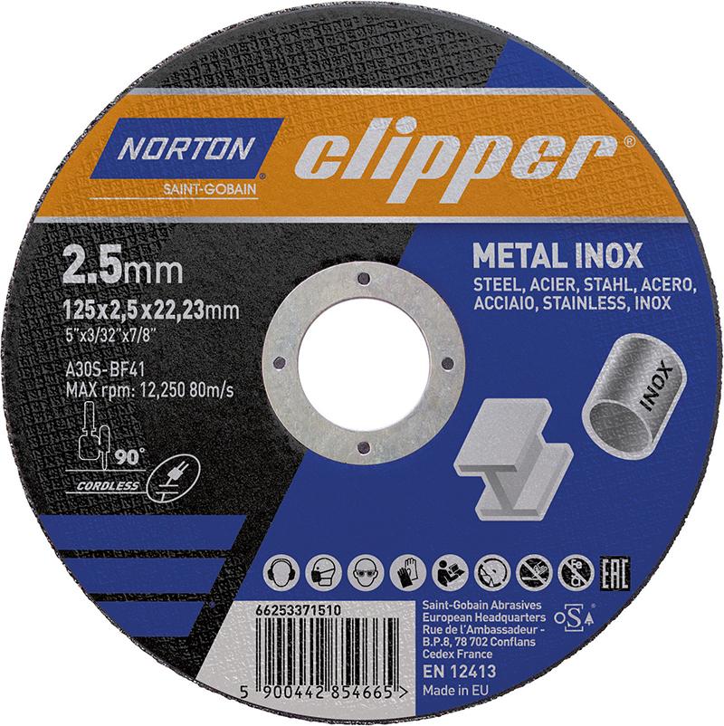 Produktbild Norton Clipper Trennscheibe Metall Inox A30S 125x2,5x22,23 mm