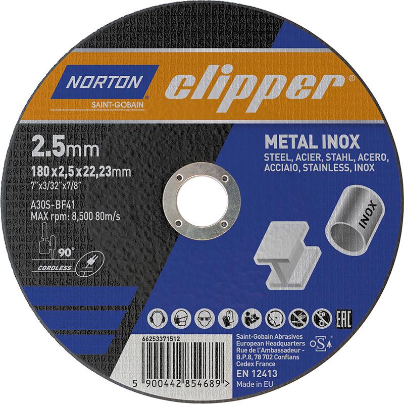 Produktbild Norton Clipper Trennscheibe Metall Inox A30S 180x2,5x22,23 mm