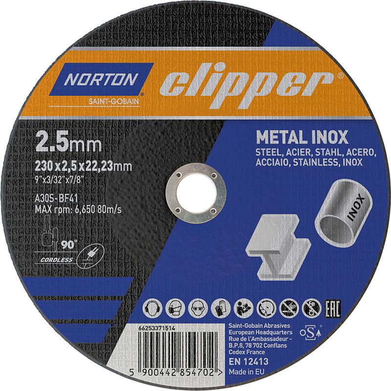 Produktbild Norton Clipper Trennscheibe Metall Inox A30S 230x2,5x22,23 mm