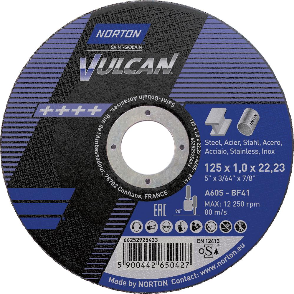 Produktbild Norton Clipper Trennscheibe Vulcan gerade 125x1,0 mm