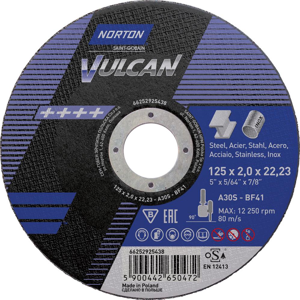 Produktbild Norton Clipper Trennscheibe Vulcan gerade 125x2,0 mm